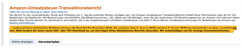 Amazon Bug: Kontaktiere noch heute deinen Steuerdienstleister!