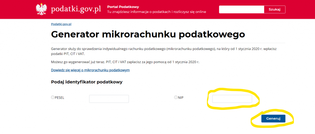 Individuelle Bankkontonummer für Steuerzahlungen in Polen seit Anfang 2020